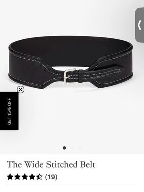 🖤M.M. Lafleur Wide Stitched Belt - Size S🖤
